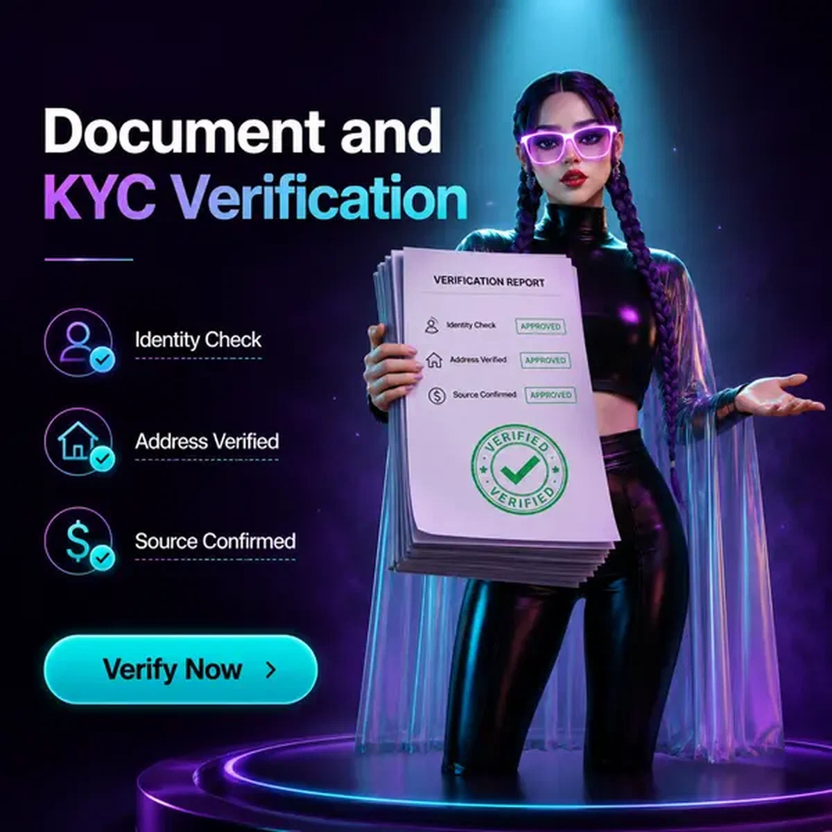 Specialista della verifica presso Requisiti Documentali e Processo KYC che conferma i documenti di controllo dell'identità